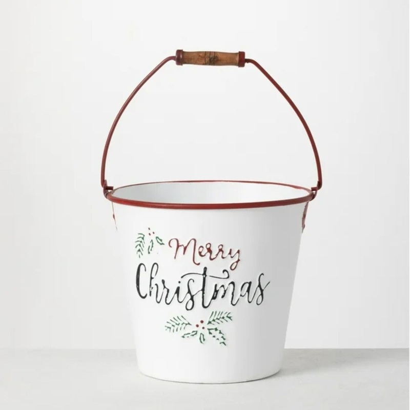 Merry Christmas Pail 11x11x10