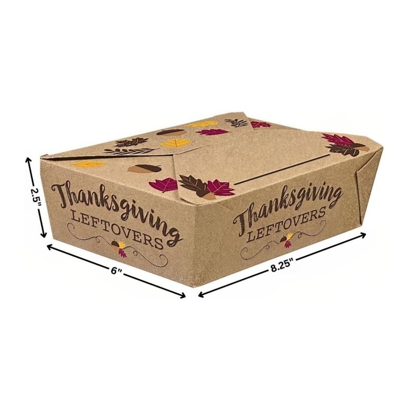 Thanksgiving Togo Box W/Stickers (dis)