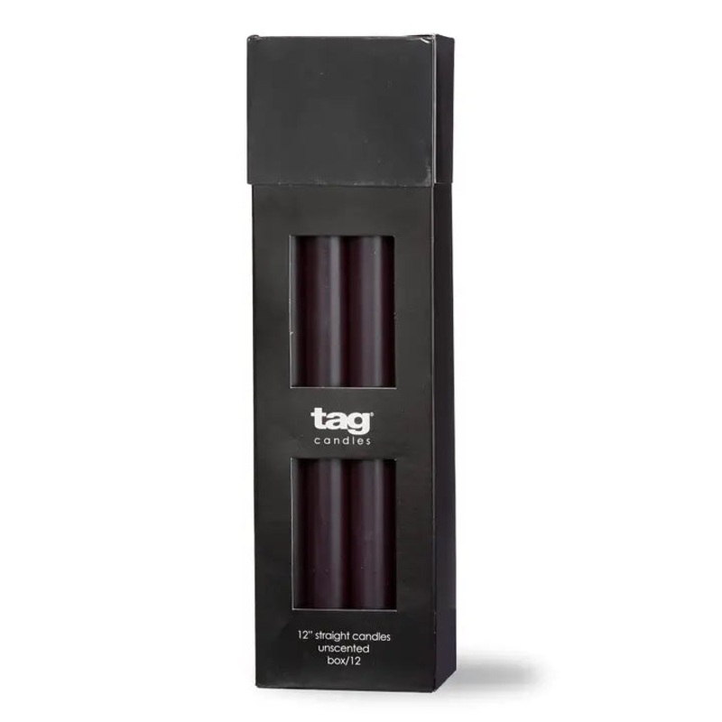 12 Straight Candle – Black