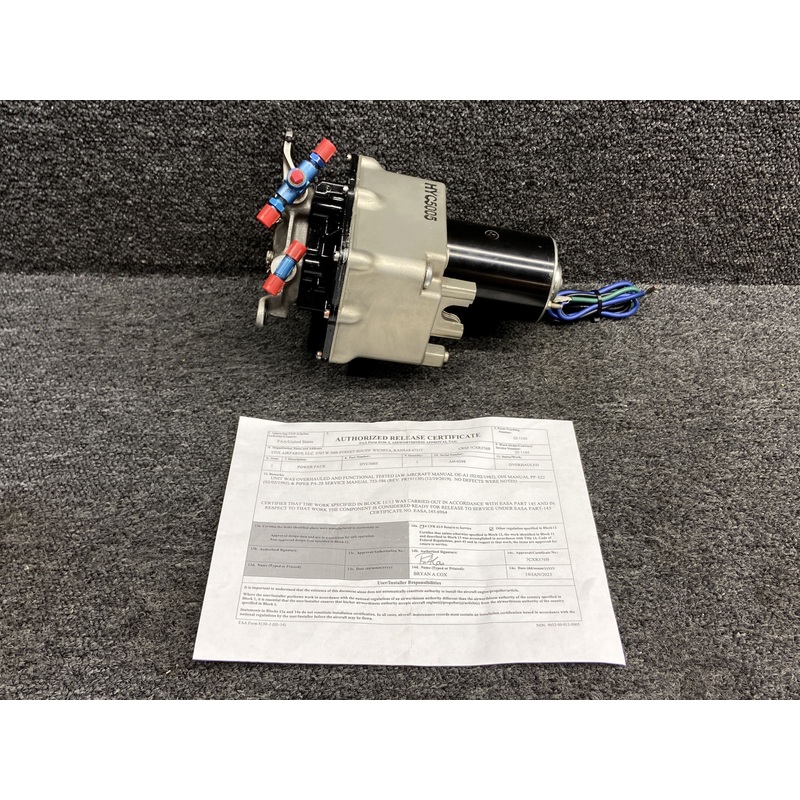 HYC-5005 Cox Airparts Hydraulic Power Pack Assy w 8130 (Overhauled: 1-19-2023)