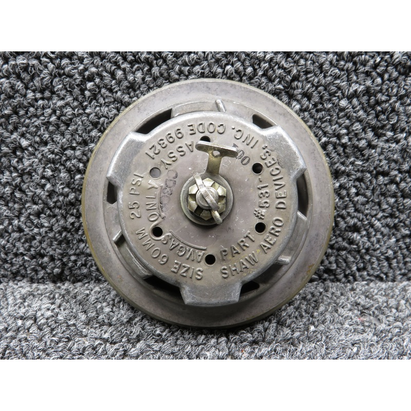 531-001 Shaw Aero Fuel Cap Assembly (Size 60 MM, 25 PSI)