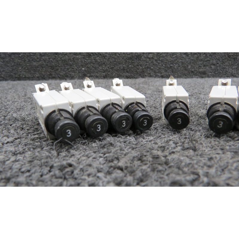 7274-11-1/2 Klixon Simulator Push to Reset Circuit Breaker Set of 9