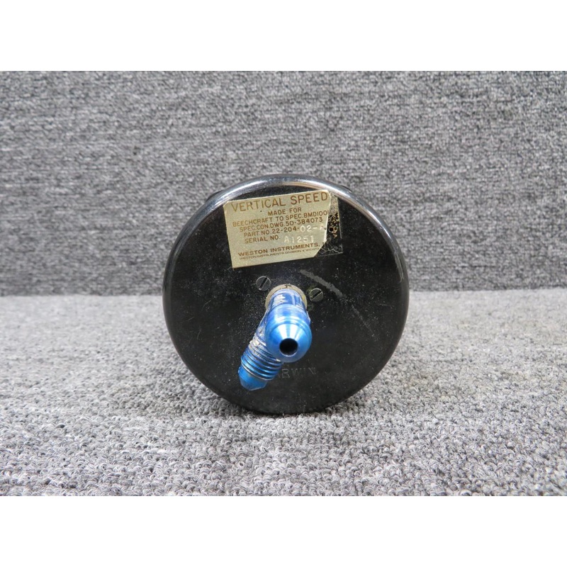 22-204-02-A (Alt: 50-384073) Weston Vertical Speed Indicator (Cloudy Screen)