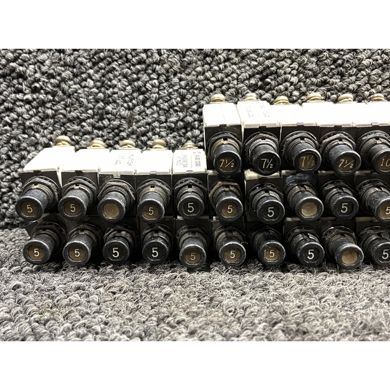 7277-2 Klixon Push To Reset Circuit Breaker Set (Amps: 1, 2, 3, 5, 7.5, 10, 15, 20)