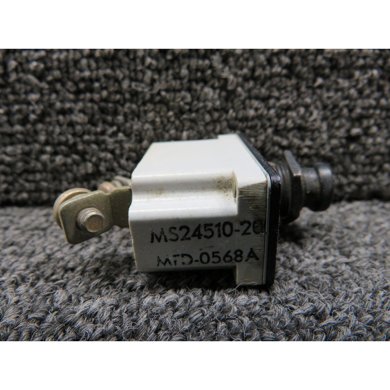 MS24510-20 (Alt: D7271-8-20) Klixon Circuit Breaker