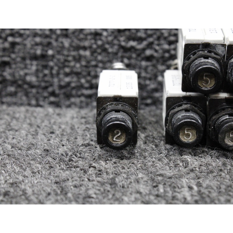 7277-2-2, 7277-2-20 Klixon Circuit Breaker Set of 25 (A: 2, 5, 7.5, 10, 15, 20)
