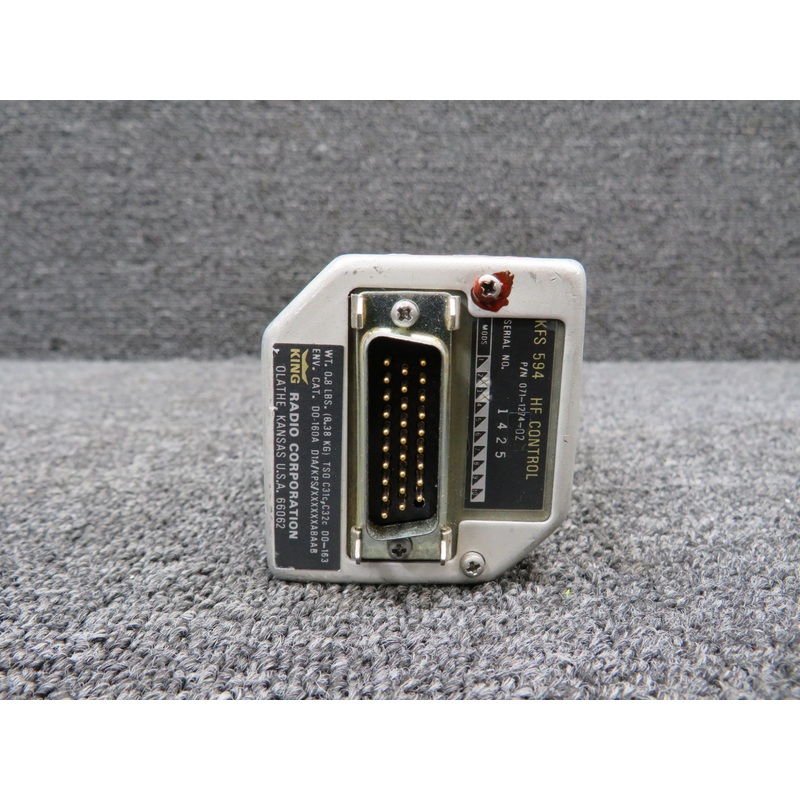 071-1274-02 King KFS-594 HF Control Unit w Mods & Green Repairable Tag 5V (Core)