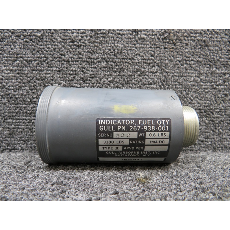 267-938-001 Gull Airborne Fuel Quantity Indicator w Green Repairable Tag (Core)
