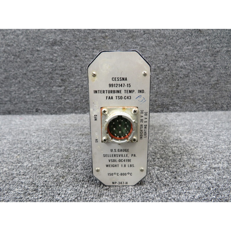 VSDL-0C419E (Alt: 9912147-15) US Gauge Interturbine Temperature Indicator (Core)