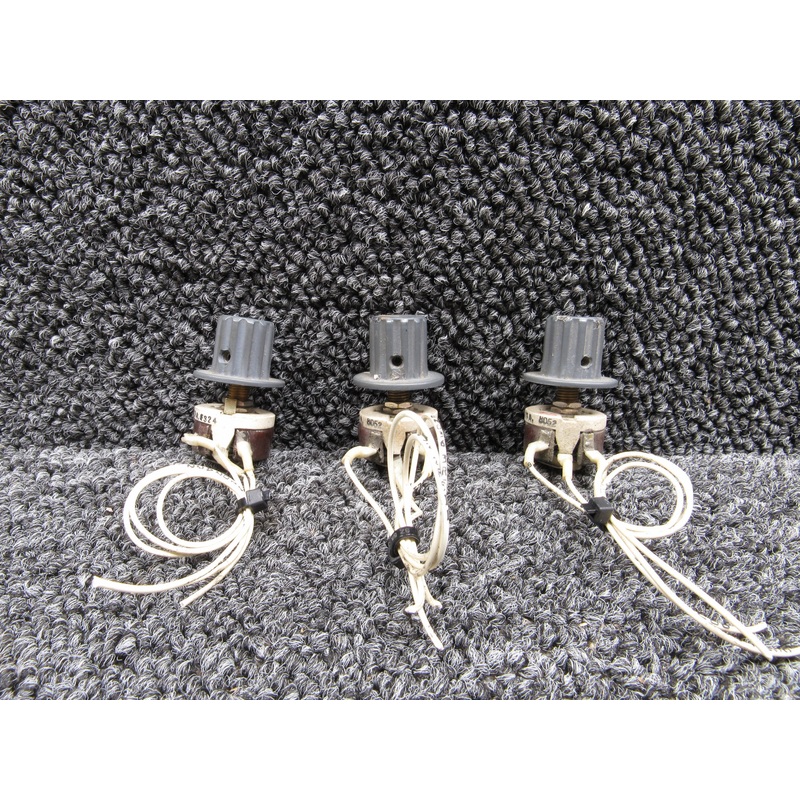 0116 Ohmite Model E Rheostat Assembly with Knob Set of 3 (350 Ohms, .19 Amps)