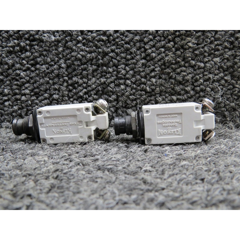 7277-2-2, 7277-2-5 Klixon Push Circuit Breaker Set of 2 (Amps: 2, 5)