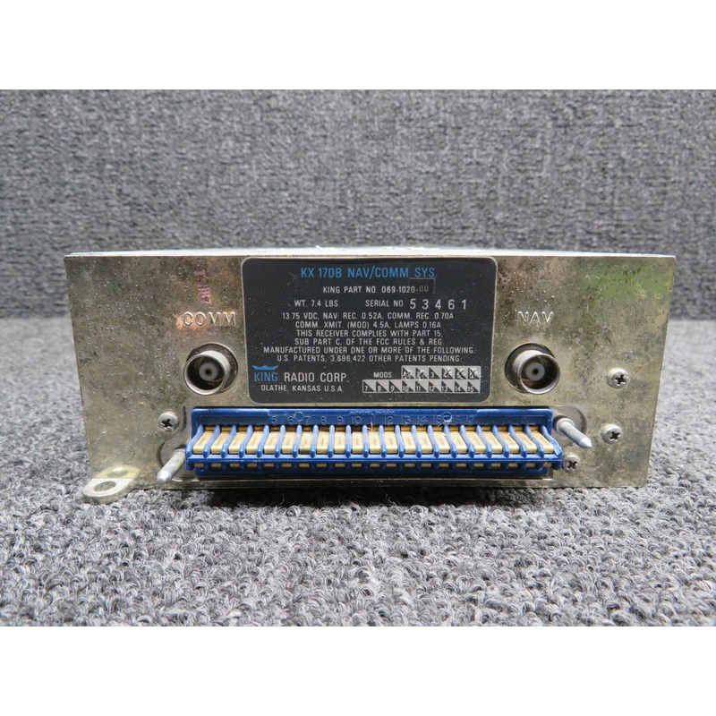 069-1020-00 King KX-170B Nav-Comm Unit with MAC 1700 VTX Mod, Mods (14V)