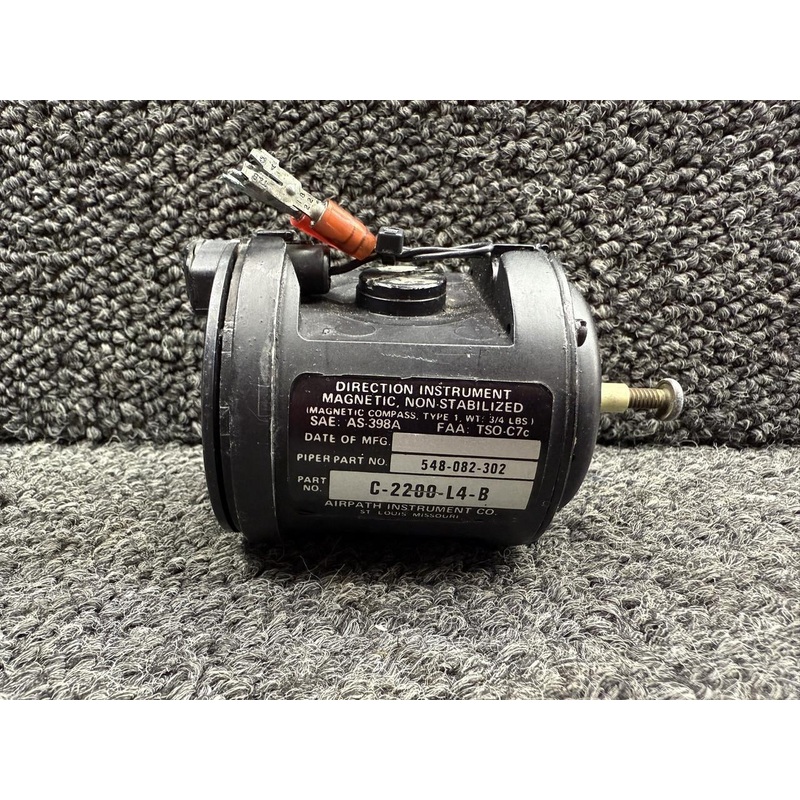 C-2200-L4-B Airpath Magnetic Compass Indicator, Lighted (No Case)