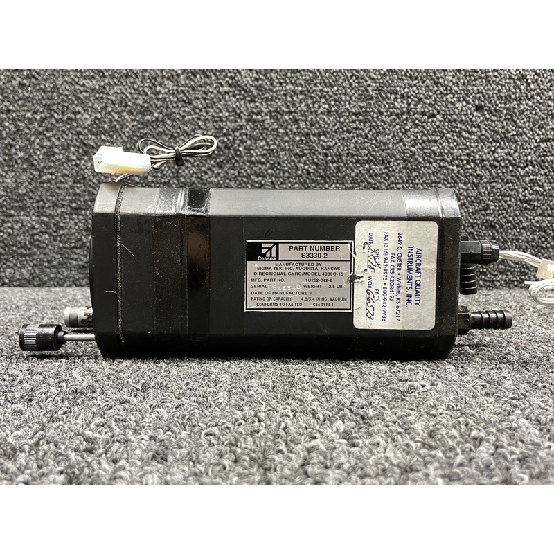 1U262-042-2 Sigma Tek 4000C-15 Directional Gyro Indicator w Fittings (Lighted)