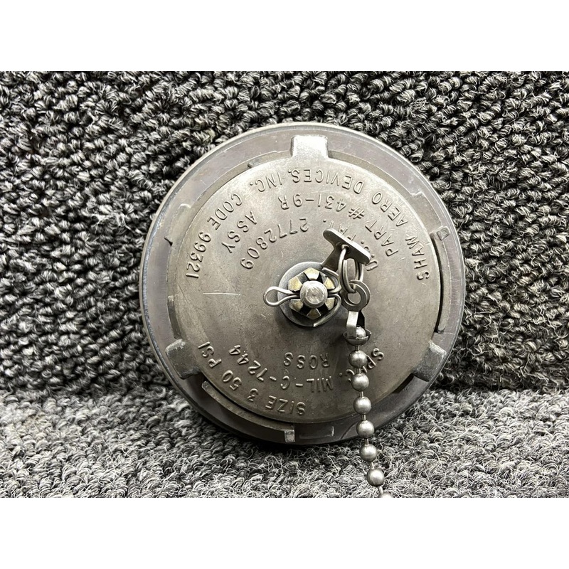 431-9R (Use: C156005-0107) Shaw Aero Fuel Cap Assembly with Chain (Size: 3)