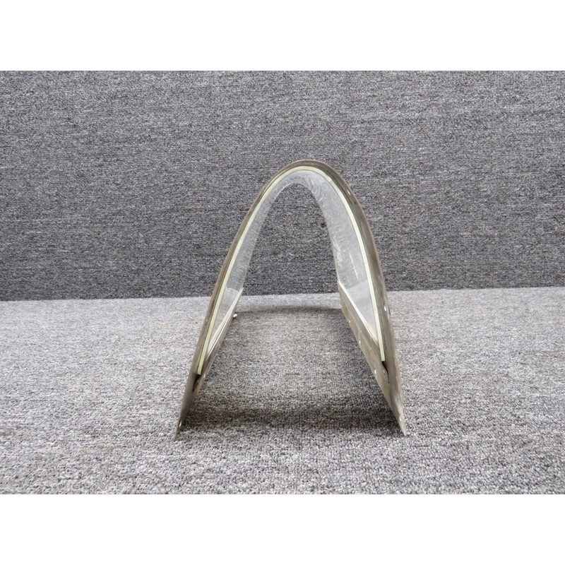 0523115 Cessna Landing Light Window Assembly (Worn Retainer, Cracked Plexiglass)