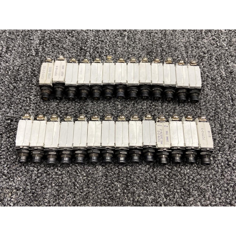 7277-2 Klixon Push to Reset Circuit Breaker Set (Amps: 0.5, 1, 2, 3, 5, 10, 15)