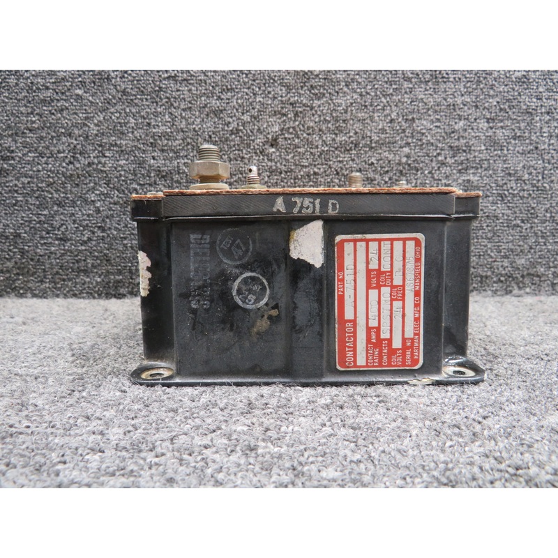 A-751D Hartman Electrical SPST Continuous Duty Contactor Assembly