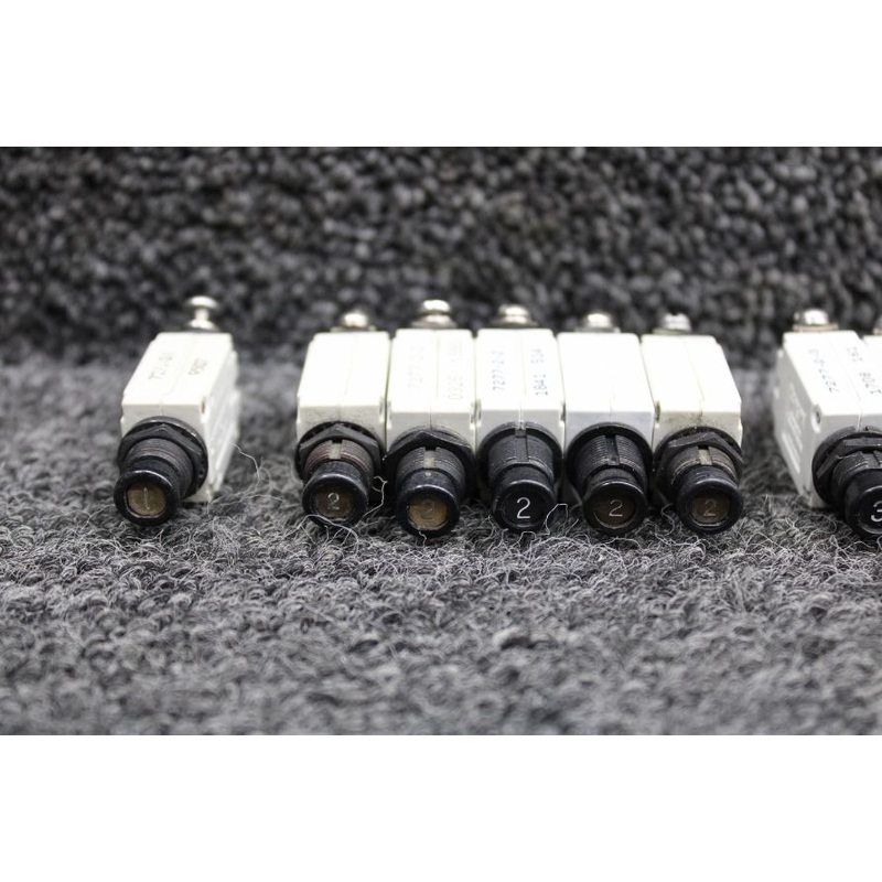 7277 Klixon Breaker Switch Set of 23 (Various Amps: 1-10)