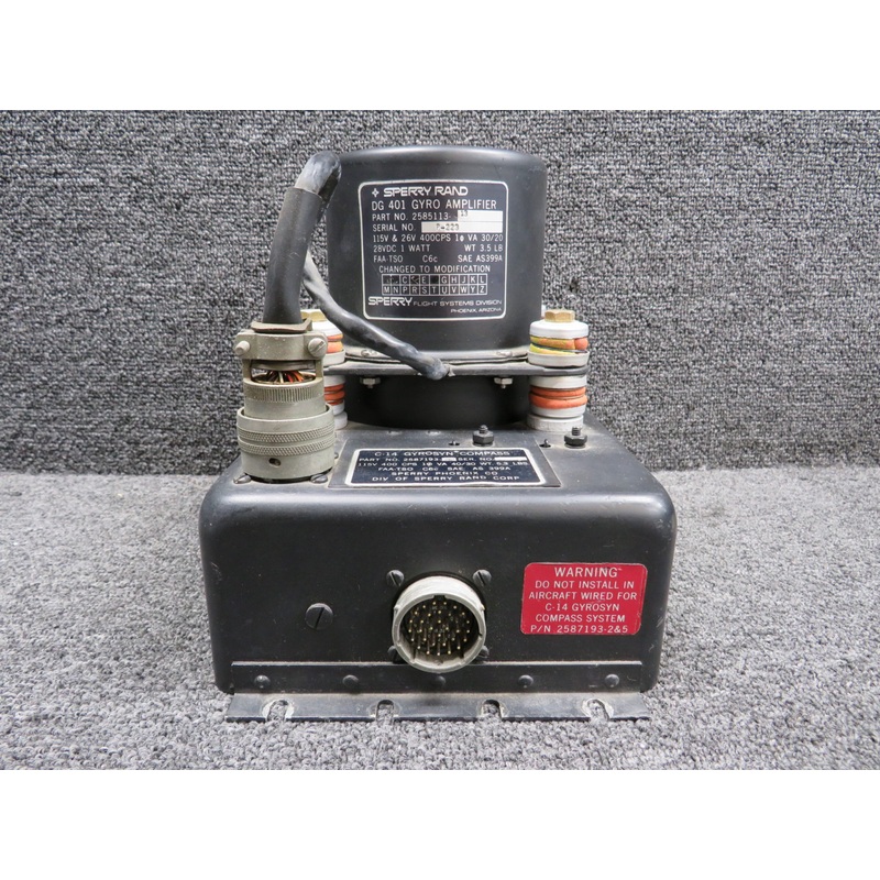 2587194-904 Sperry Synchronizer Assembly w Mods and Gyro Amplifier and Compass