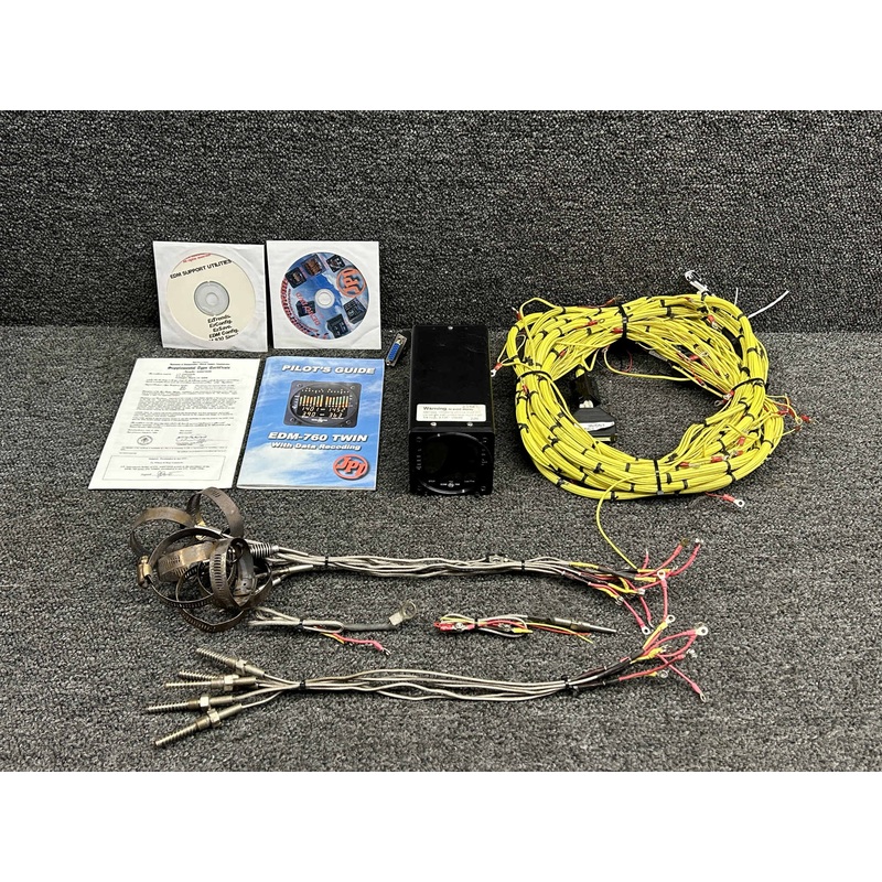 760000-6C-O-F JP Inst EDM-760 Twin Engine Temperature System w Probes, Manuals