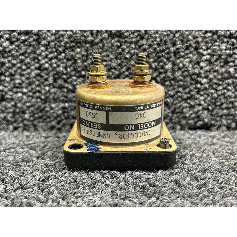 51050 (Alt: 550-565) Rosemount Inc 34H Ammeter Indicator (Hazy Glass)