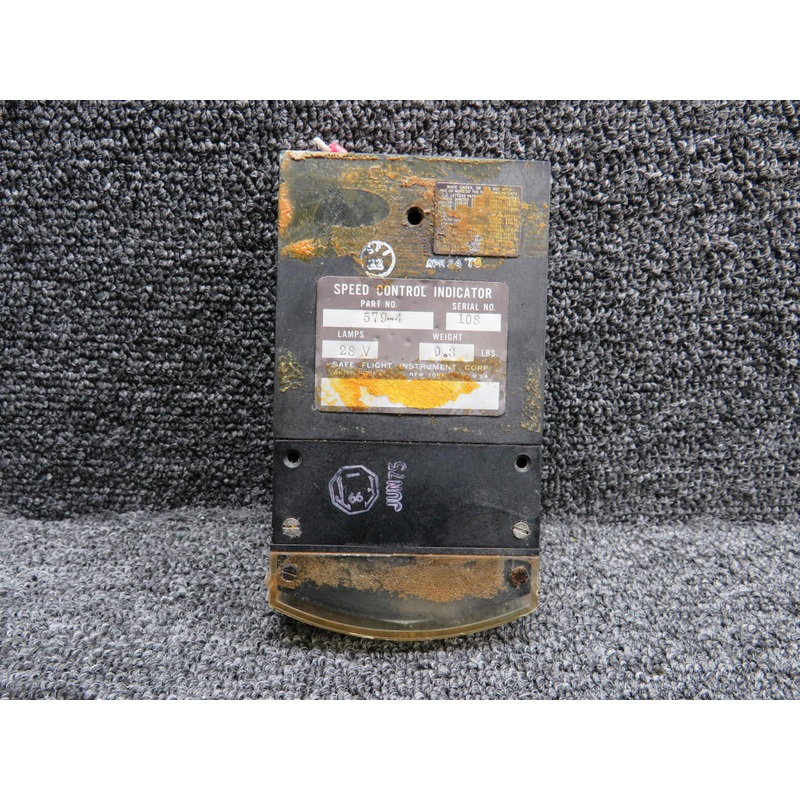 579-4 Safe Flight Speed Control Indicator (28V) (Cracked and Discolored Face)