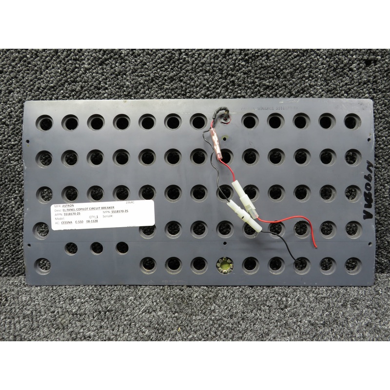 5518170-25 Astron Co-Pilot Circuit Breaker Face Panel