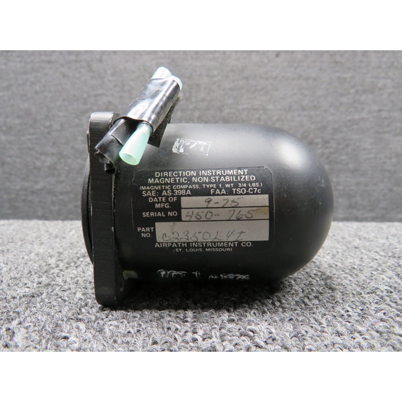 C2350L4I Airpath Magnetic Compass Indicator, Lighted (Panel Mounted) (No Fluid)