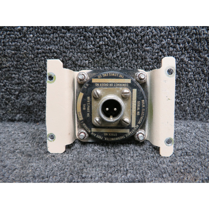 54B (Alt: MS28038-1) Lewis Free Air Electrical Resistance Bulb Thermometer