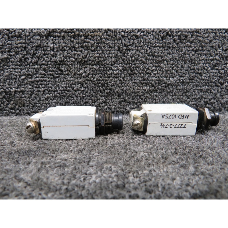 7277-2-7-1-2 Klixon 1075A Push Breaker Set of 2