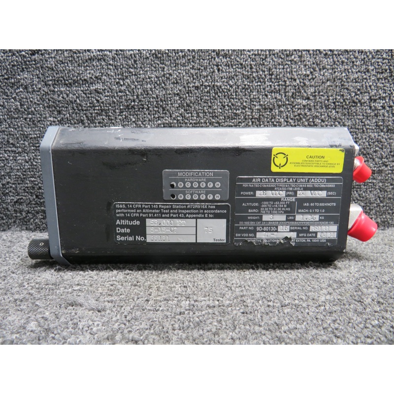 9D-80130-16 Innovative Solutions Air Data Display Unit w Mods & Added Ind (28V)
