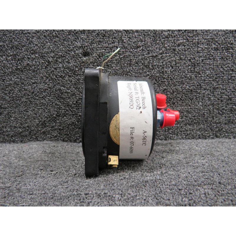 Kollsman Airspeed Indicator, Lighted (Cracked Glass) (Volts: 27)