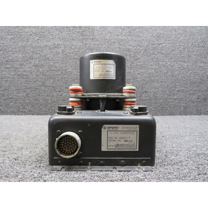 4020577-3 Sperry C-14D Compass w Mods, 4019190-13 Sperry C-14A Synchronizer Assy
