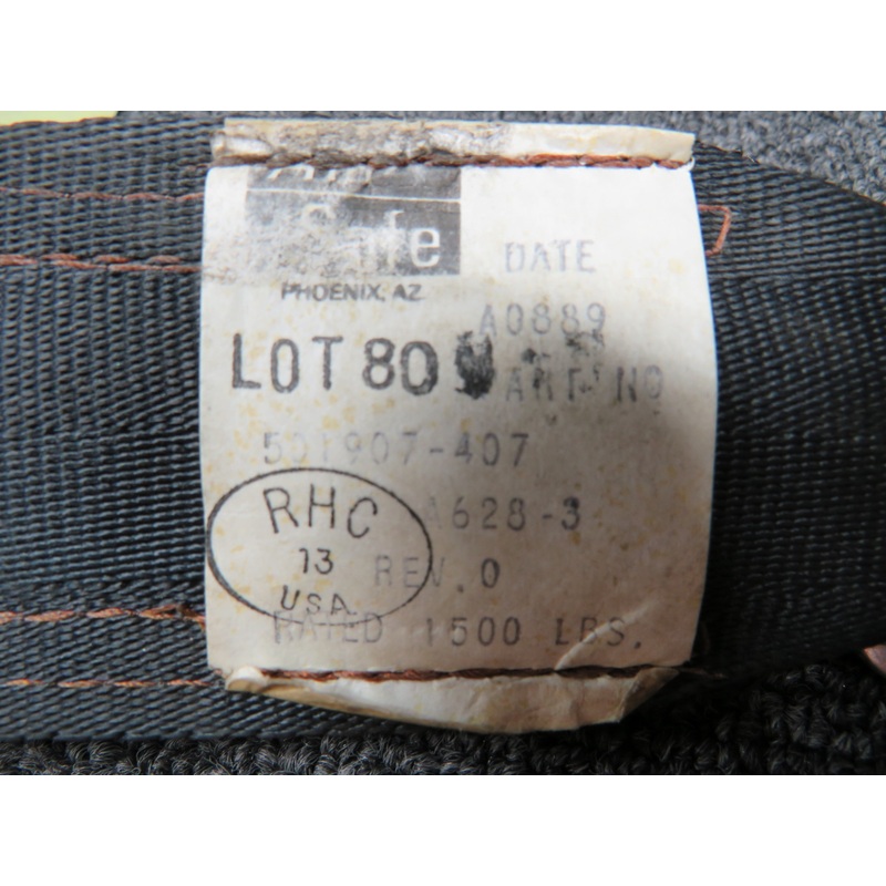 501907-407 AmSafe Seatbelt Shoulder Harness with Mounting Bracket