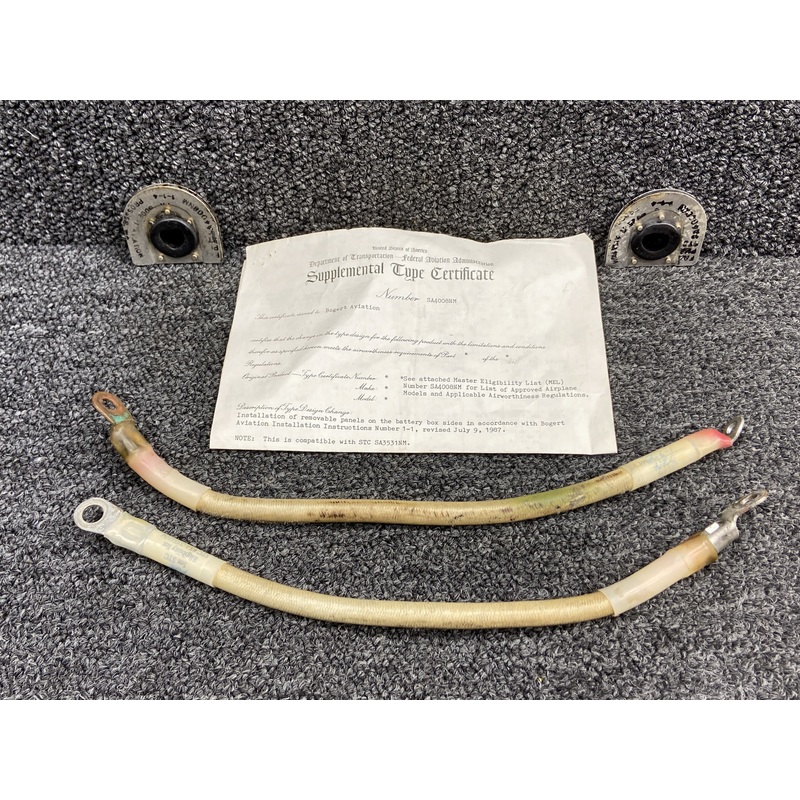 SA4008NM Bogert Aviation Battery Terminal Cable Set with Box Adapters and STC