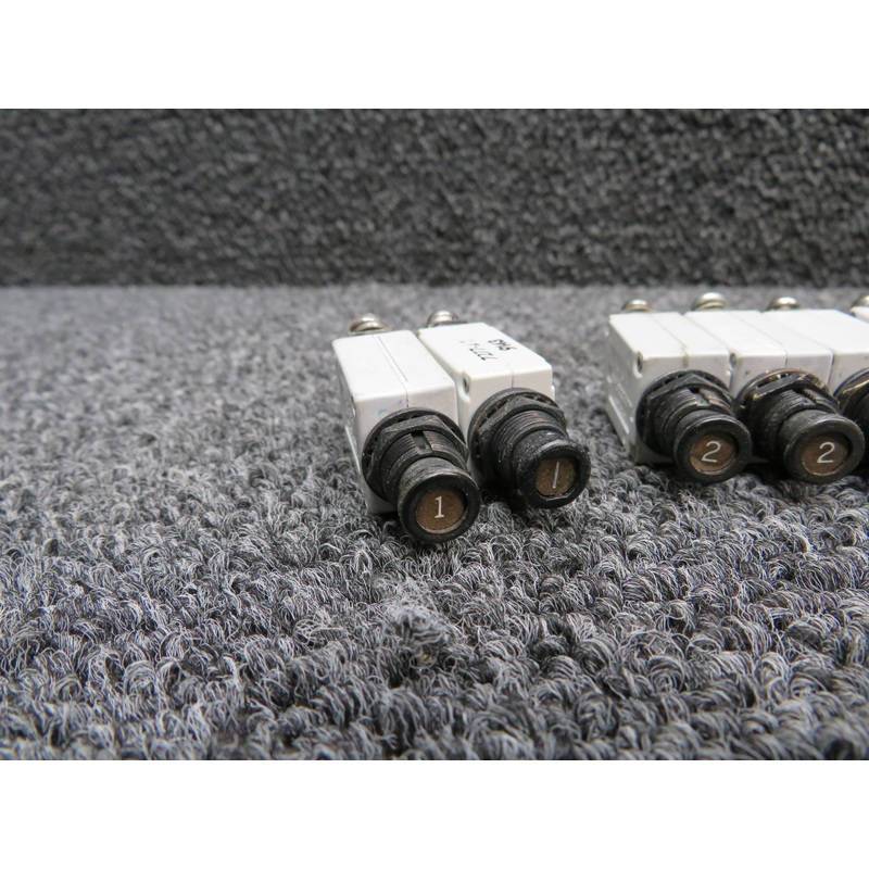 7277-2-2, 7277-2-5, 7277-2-10 Klixon Circuit Breaker (Set of 24) (Various Amps)