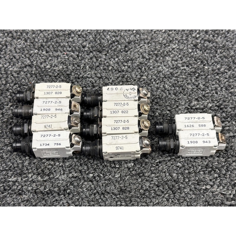 7277-2-5 Klixon Circuit Breakers (Amps: 5, Set of 10)