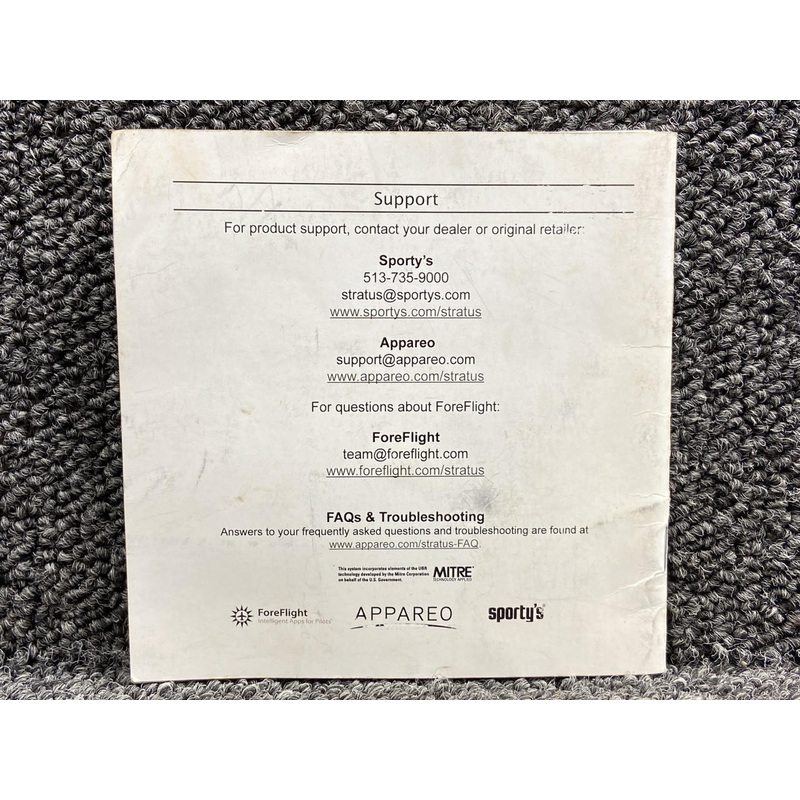 Stratus 3I Pilots Guide Booklet