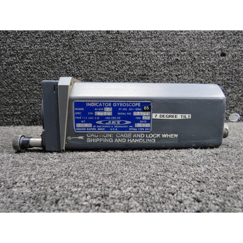 501-1036-05 JET AI-804F Gyroscope Indicator w Mount (Worn Face)