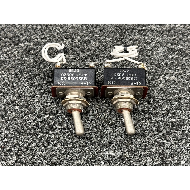 MS25098-22 JBT Toggle Switch Assembly Set of 2