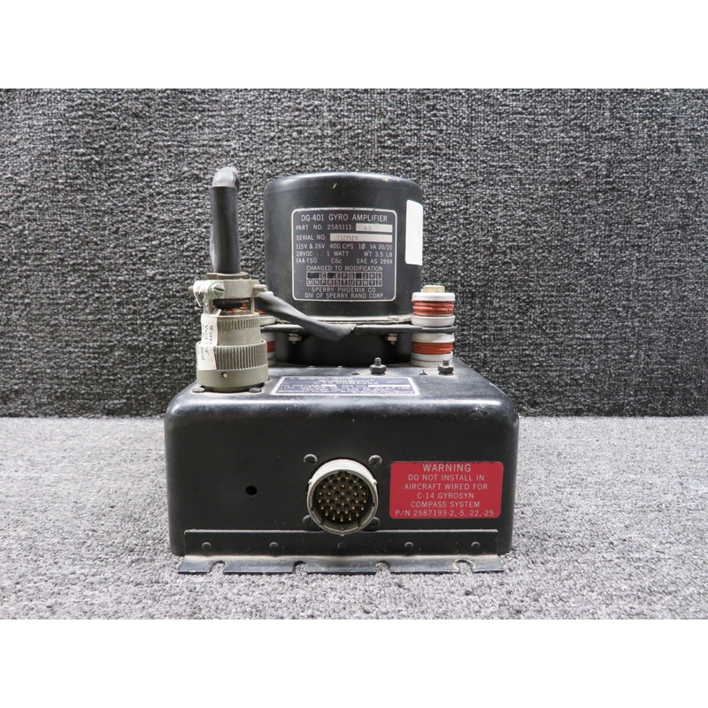 2587194-904 Sperry Synchronizer Assembly w Mods, Gyro Amplifier, and Compass