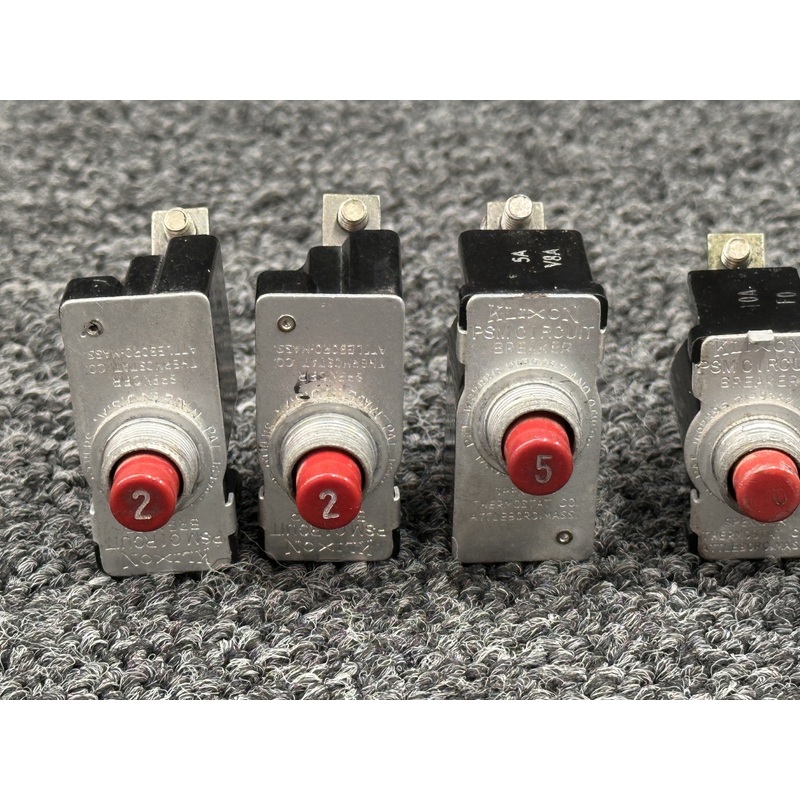 PSM Series Klixon Circuit Breakers Set (Amps: 2, 5, 10, 15)