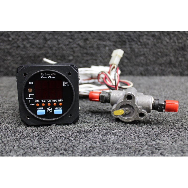 450000-G JP Instruments Fuel Scan 450 Fuel Flow Indicator w Transducer (11-33V)