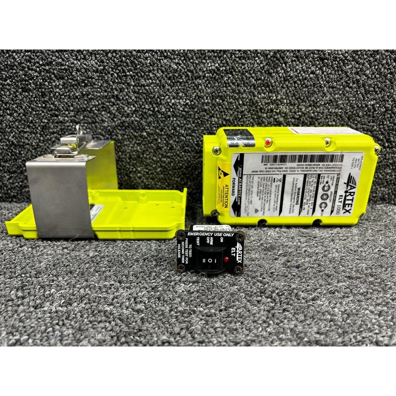 A3-06-2749-1, A3-06-2757 Artex Emergency Locator Transmitter has Tray and Switch