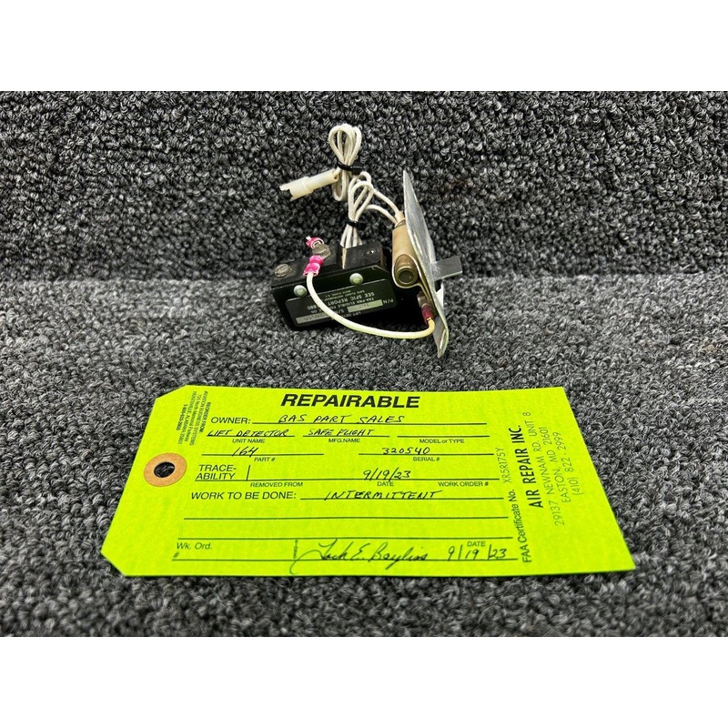 164 Safe Flight Lift Detector Assembly with Green Repairable Tag (Core)