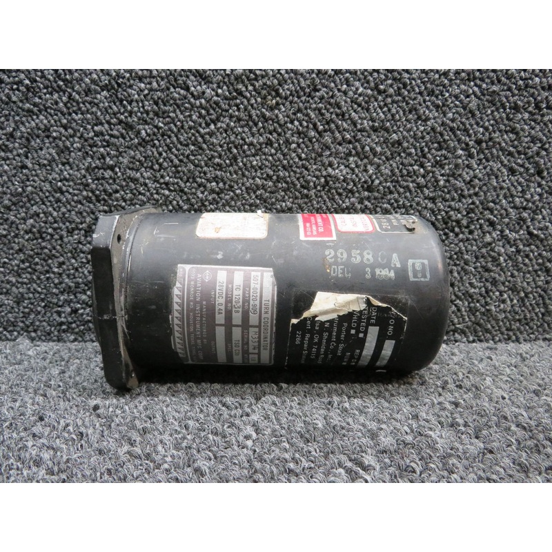 507-0020-909 Aviation Instrument TC-120-3B Turn Coordinator Indicator