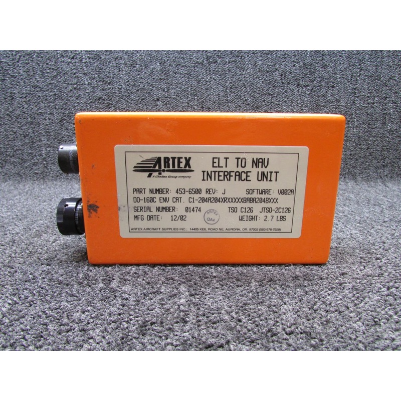 453-6500 Rev: J Artex ELT to NAV Interface Unit