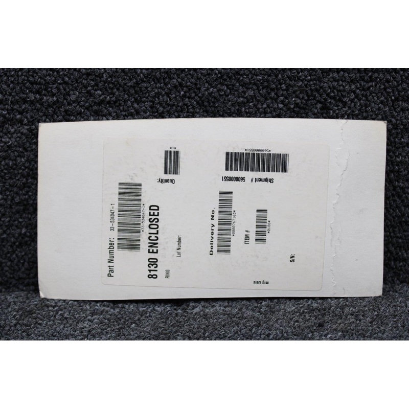 33-534047-1 Beechcraft Main Gear Ring Seal (New Old Stock with 8130-3)