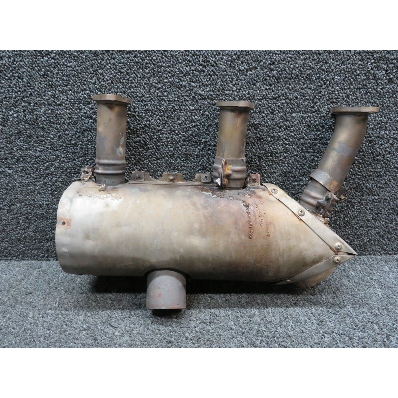 221-1 Continental O-300D Hanlon Wilson Muffler with Risers and Shroud